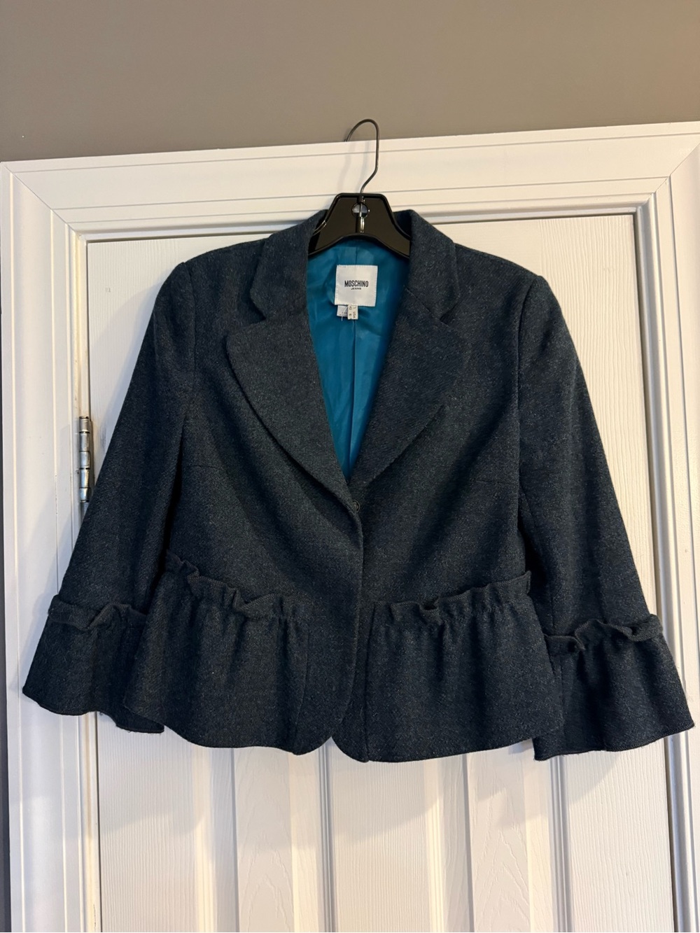 Moschino Ruffle Peplum Blazer